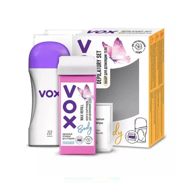 VOX Набор для депиляции: воск, нагреватель, полоски, салфетки
